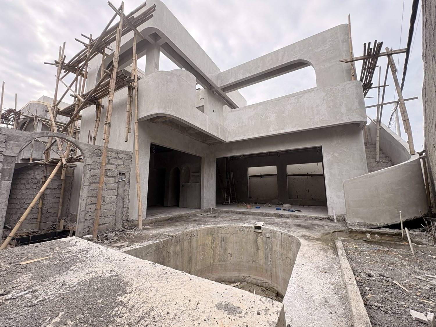 Villa structure under construction